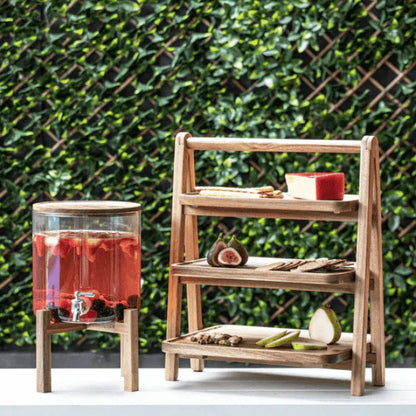 3 Tier Serving Wooden Tray Decorative